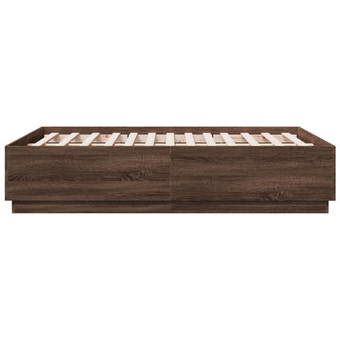 vidaXL Bed Frame without Mattress Brown Oak 135x190 cm Double