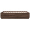 vidaXL Bed Frame without Mattress Brown Oak 135x190 cm Double