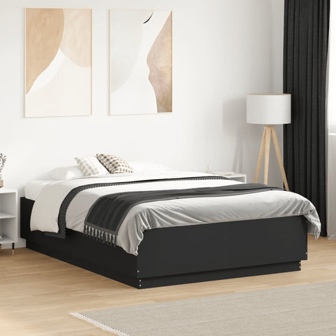 vidaXL Bed Frame without Mattress Black 120x190 cm Small Double