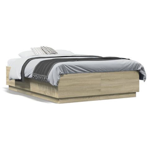 vidaXL Bed Frame without Mattress Sonoma Oak 120x190 cm Small Double