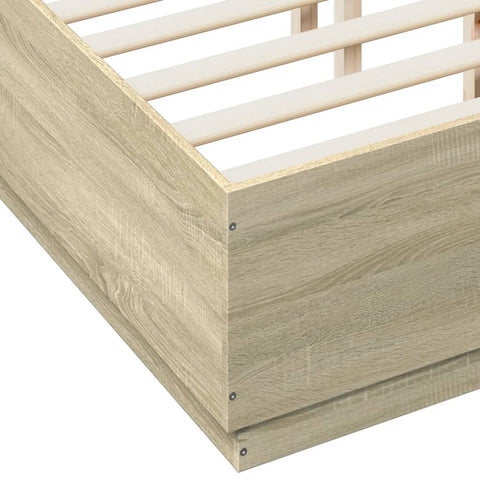 vidaXL Bed Frame without Mattress Sonoma Oak 120x190 cm Small Double