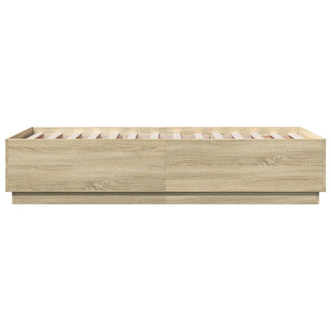 vidaXL Bed Frame without Mattress Sonoma Oak 90x190 cm Single