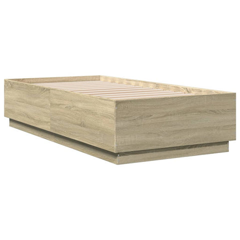 vidaXL Bed Frame without Mattress Sonoma Oak 90x190 cm Single