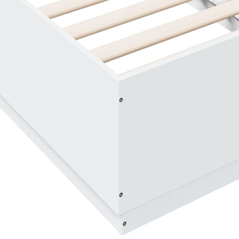 vidaXL Bed Frame without Mattress White 75x190 cm Small Single