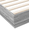 vidaXL Bed Frame with LED without Mattress Grey Sonoma 200x200 cm
