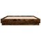 vidaXL Bed Frame with LED without Mattress Smoked Oak 160x200 cm