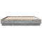 vidaXL Bed Frame with LED without Mattress Concrete Grey 150x200 cm King Size