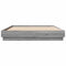 vidaXL Bed Frame with LED without Mattress Grey Sonoma 150x200 cm King Size