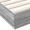 vidaXL Bed Frame with LED without Mattress Grey Sonoma 150x200 cm King Size