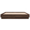 vidaXL Bed Frame with LED without Mattress Brown Oak 150x200 cm King Size