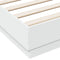 vidaXL Bed Frame with LED without Mattress White 140x200 cm