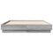 vidaXL Bed Frame with LED without Mattress Grey Sonoma 135x190 cm Double