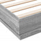 vidaXL Bed Frame with LED without Mattress Grey Sonoma 135x190 cm Double