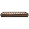 vidaXL Bed Frame with LED without Mattress Brown Oak 135x190 cm Double