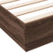 vidaXL Bed Frame with LED without Mattress Brown Oak 135x190 cm Double