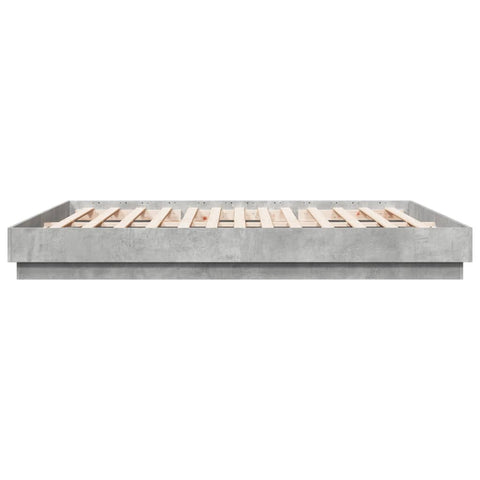 vidaXL Bed Frame without Mattress Concrete Grey 200x200 cm