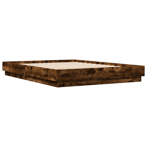 vidaXL Bed Frame without Mattress Smoked Oak 150x200 cm King Size