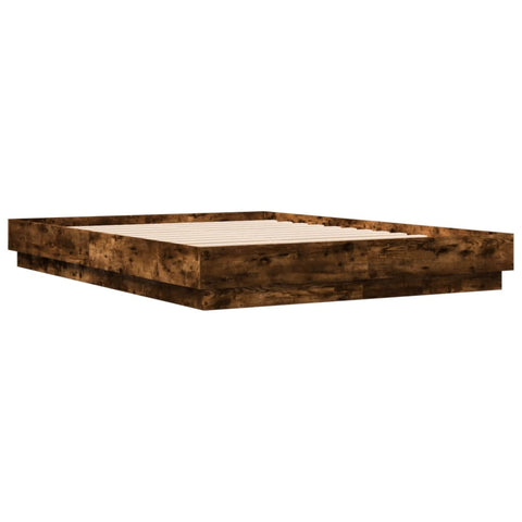 vidaXL Bed Frame without Mattress Smoked Oak 150x200 cm King Size