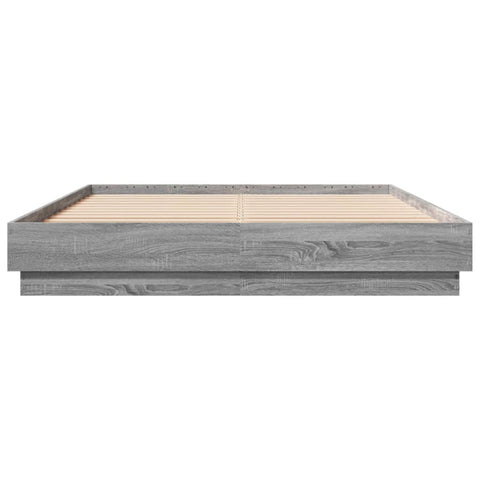 vidaXL Bed Frame without Mattress Grey Sonoma 120x200 cm