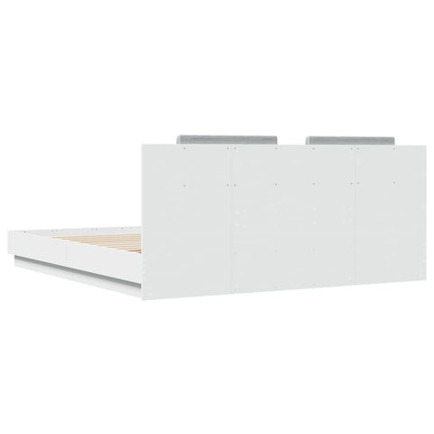 vidaXL Bed Frame without Mattress White 180x200 cm Super King