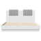 vidaXL Bed Frame without Mattress White 150x200 cm King Size