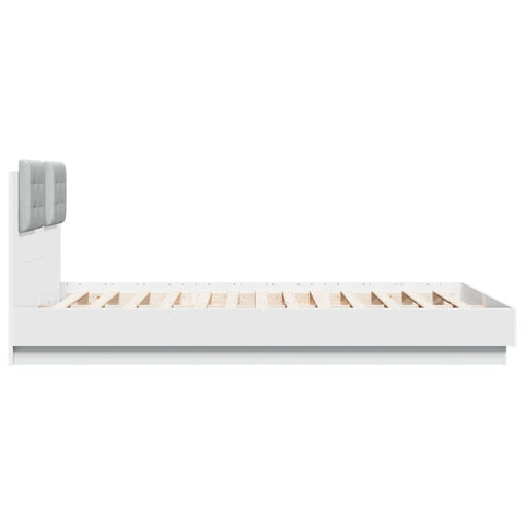vidaXL Bed Frame without Mattress White 150x200 cm King Size