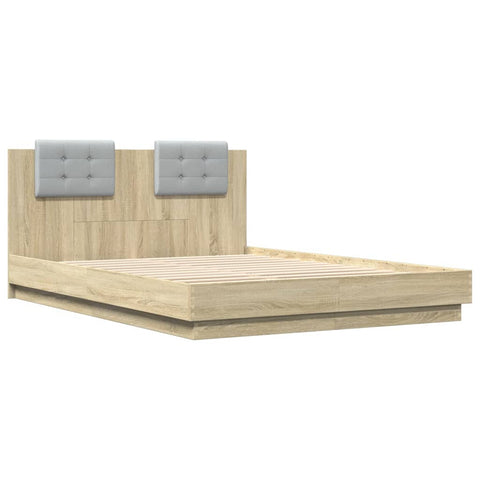 vidaXL Bed Frame without Mattress Sonoma Oak 140x200 cm