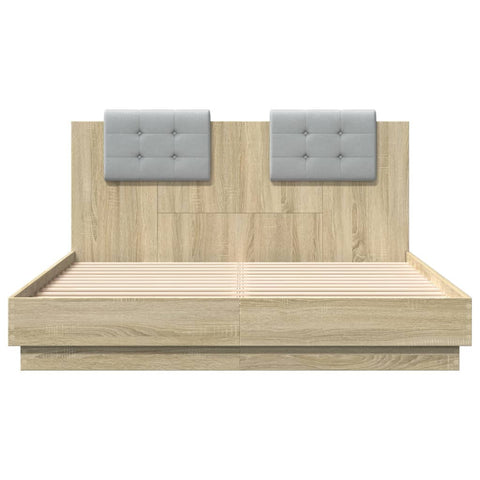 vidaXL Bed Frame without Mattress Sonoma Oak 140x200 cm