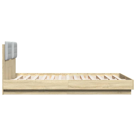 vidaXL Bed Frame without Mattress Sonoma Oak 140x200 cm