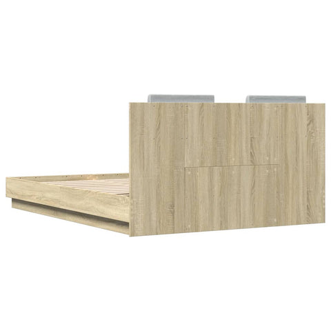 vidaXL Bed Frame without Mattress Sonoma Oak 140x200 cm