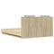 vidaXL Bed Frame without Mattress Sonoma Oak 140x200 cm