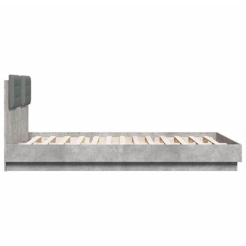 vidaXL Bed Frame without Mattress Concrete Grey 120x200 cm