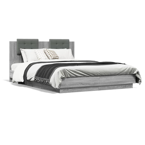 vidaXL Bed Frame without Mattress Grey Sonoma 120x200 cm