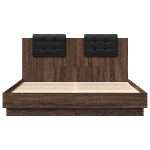 vidaXL Bed Frame without Mattress Brown Oak 120x200 cm