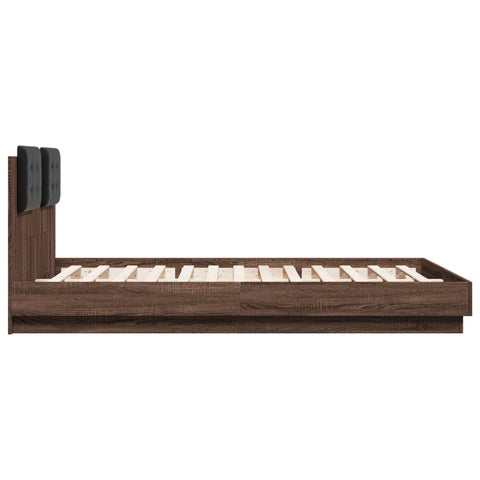 vidaXL Bed Frame without Mattress Brown Oak 120x200 cm