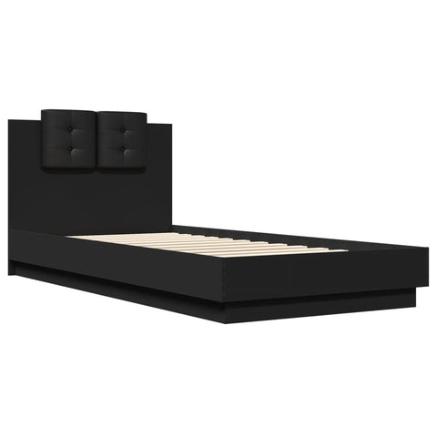 vidaXL Bed Frame without Mattress Black 100x200 cm