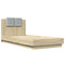 vidaXL Bed Frame without Mattress Sonoma Oak 100x200 cm