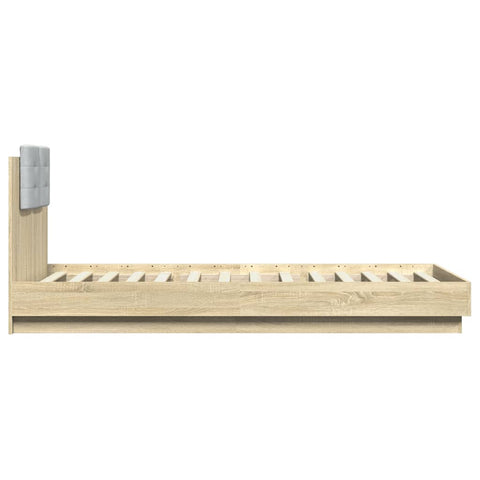 vidaXL Bed Frame without Mattress Sonoma Oak 100x200 cm