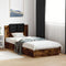 vidaXL Bed Frame without Mattress Smoked Oak 100x200 cm