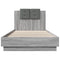 vidaXL Bed Frame without Mattress Grey Sonoma 100x200 cm