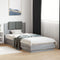 vidaXL Bed Frame without Mattress Grey Sonoma 100x200 cm