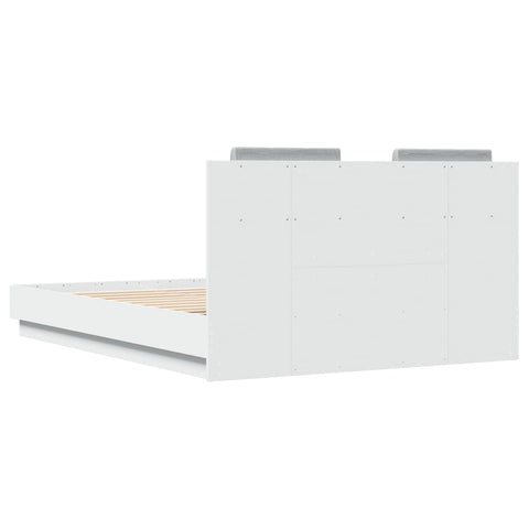 vidaXL Bed Frame without Mattress White 135x190 cm Double