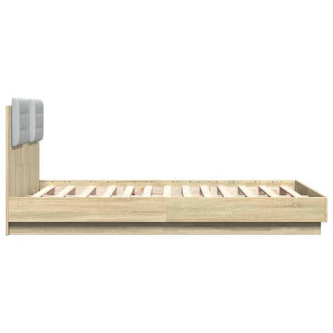 vidaXL Bed Frame without Mattress Sonoma Oak 135x190 cm Double