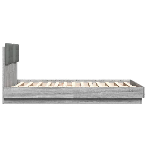 vidaXL Bed Frame without Mattress Grey Sonoma 120x190 cm Small Double