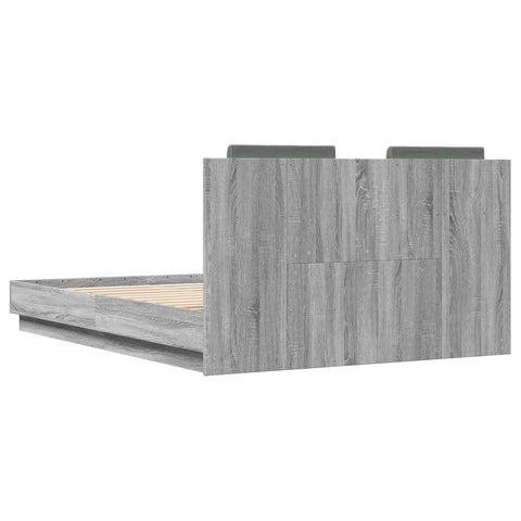 vidaXL Bed Frame without Mattress Grey Sonoma 120x190 cm Small Double