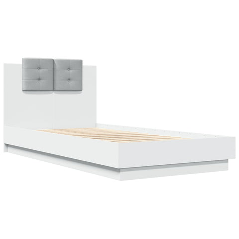 vidaXL Bed Frame without Mattress White 90x190 cm Single