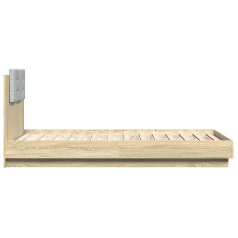 vidaXL Bed Frame without Mattress Sonoma Oak 90x190 cm Single