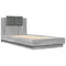 vidaXL Bed Frame without Mattress Grey Sonoma 90x190 cm Single