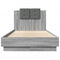 vidaXL Bed Frame without Mattress Grey Sonoma 90x190 cm Single