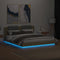 vidaXL Bed Frame with LED without Mattress Sonoma Oak 200x200 cm